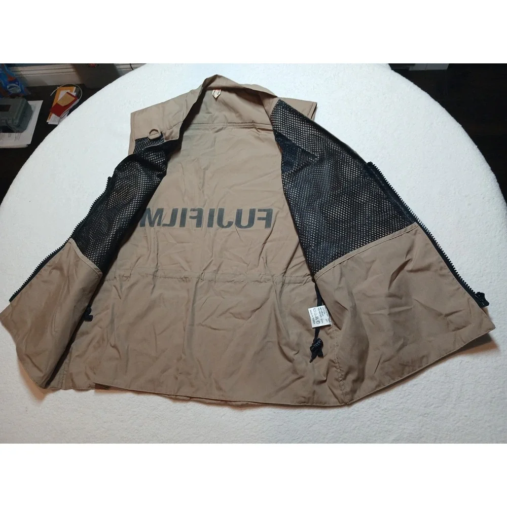 Vintage Fuji Film Professional Media Press Vest Photographer Korea 1980s Size L